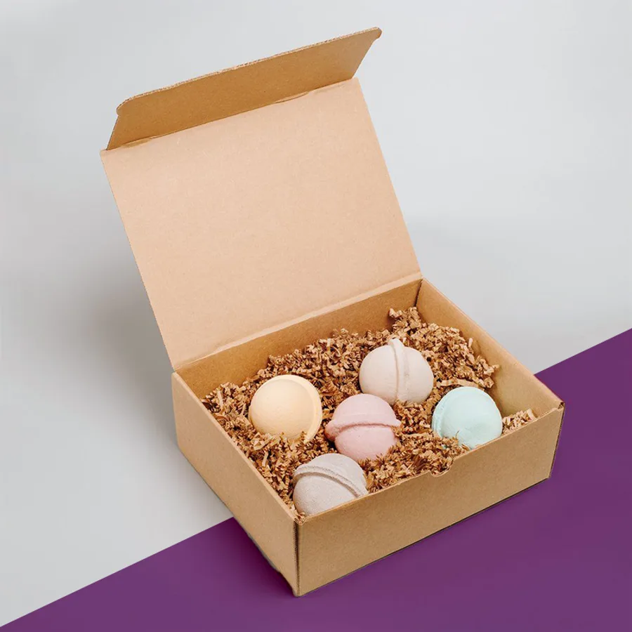 Custom printed bath bomb mailer boxes