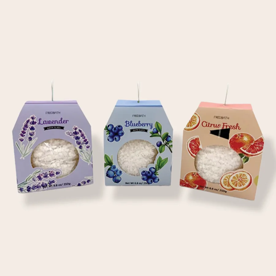 Custom printed bath salt boxes