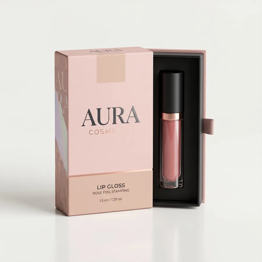 Custom printed lip gloss boxes