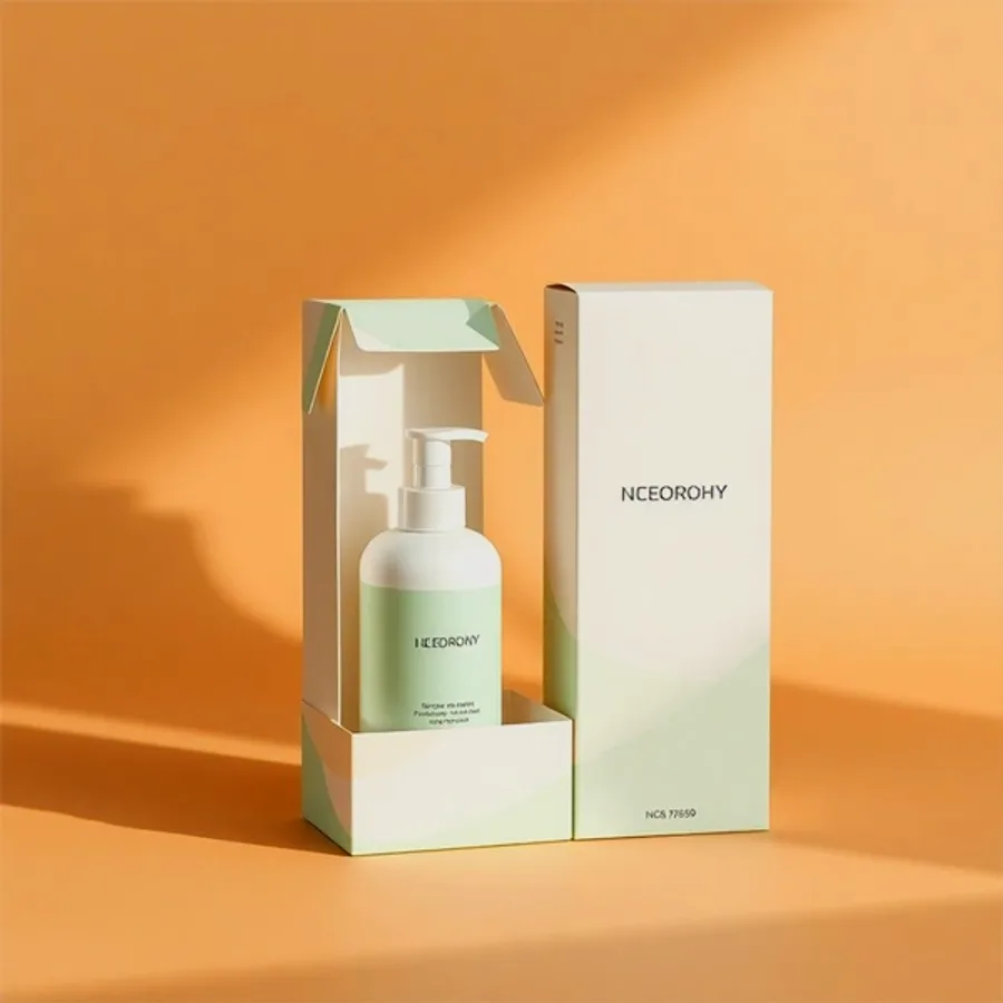 Custom printed cleanser and pump bottle boxes
